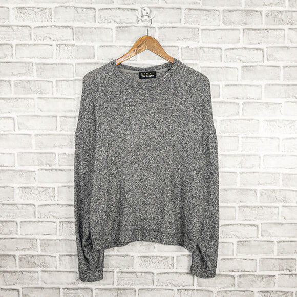 The Kooples Sweet Fleece sleeve snap buttons Sweatshirt gray size 3 - Picture 1 of 8